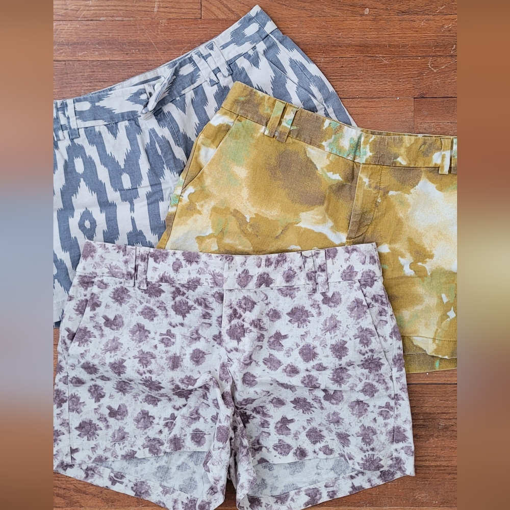 LOFT Stylish Patterned Shorts Trio